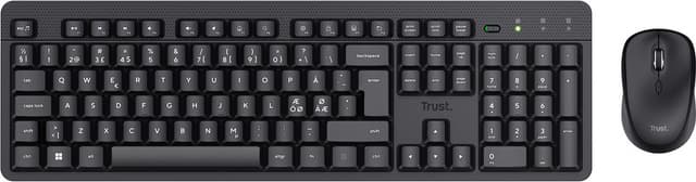 Trust TKM-360 trådløst tastatur- og mus-sæt (Nordisk)