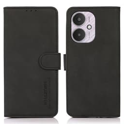 SKALO Xiaomi Redmi 13C 4G KHAZNEH Lompakkokotelo PU-nahasta - Musta