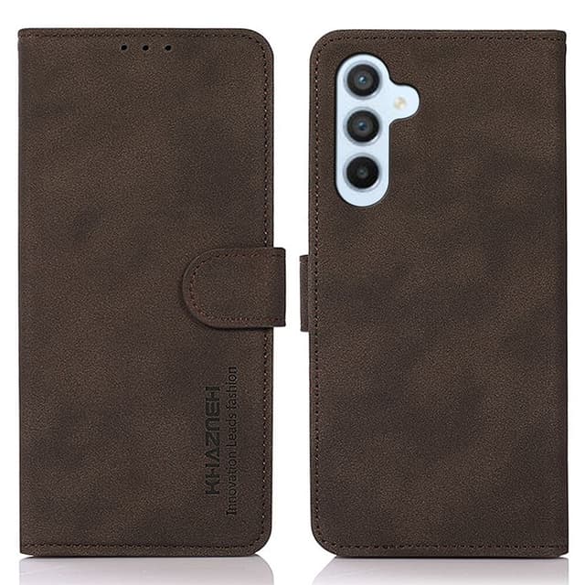 SKALO Samsung A25 5G KHAZNEH Plånboksfodral i PU-Läder - Brun
