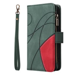 KT Wallet Case til Xiaomi Redmi 13C - Grøn-Rød