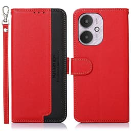KHAZNEH Lompakkokotelo Xiaomi Redmi 13C:lle - Punamusta