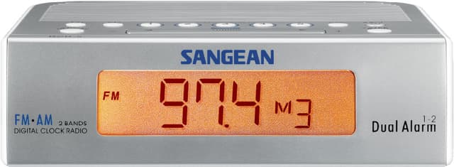 Sangean RCR-5 Klockradio FM, AM AUX Silver