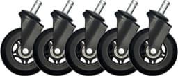Piranha gamingstol hjul – 5-pack (svarta)