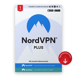 NordVPN Plus - 1-Year Cybersecurity Package (VPN and Password Manager)