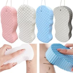 4 pakker eksfolierende badesvamp dusjsvamp med snor