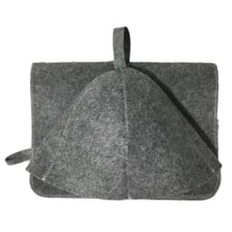 Filtet saunahat med padset Grå