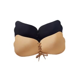2-Pack String Tether BH selvklebende Stroppeløs Gathering BH for kvinner Flerfarget C