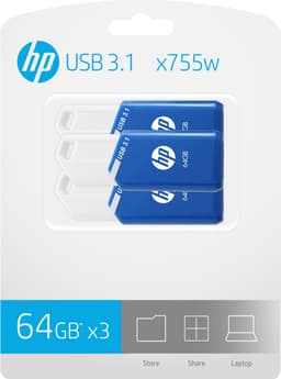 HP x755w USB 3.1-enhet 64 GB (3-pack)