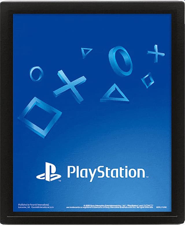 Play PlayStation 3D poster (Shapes)