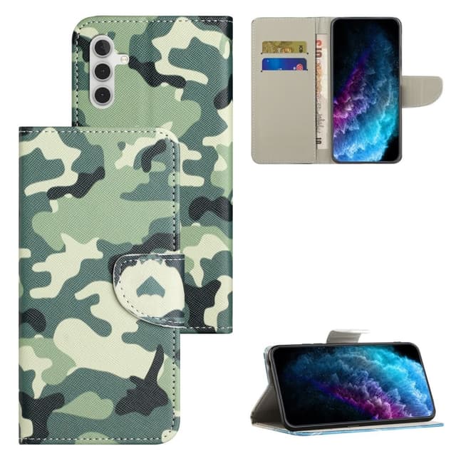 Samsung Galaxy A15 Lompakkotelineen kotelo Kuviollinen puhelimen kansi