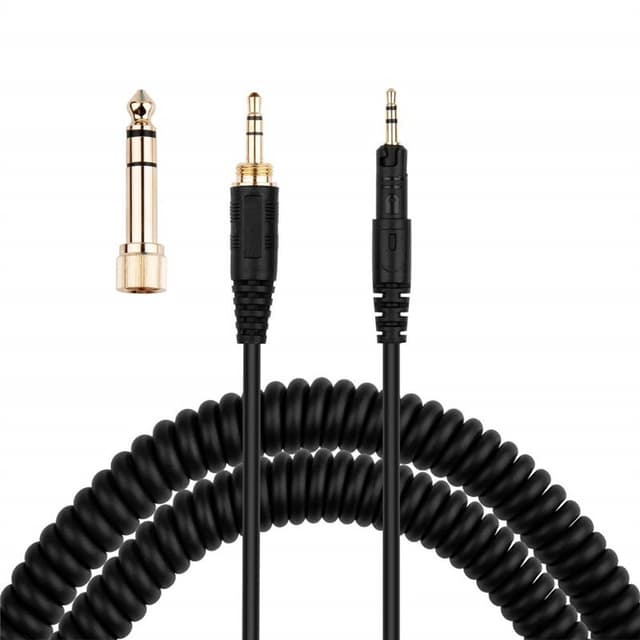 Spiralformet lydkabel til Audio Technica ATH-M40X