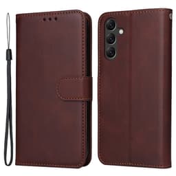 SKALO Samsung A15 5G PU-Läder Plånboksfodral - Brun