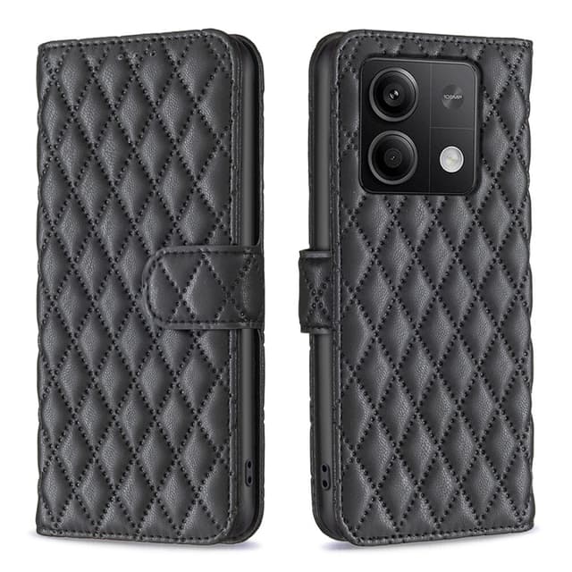 SKALO Xiaomi Redmi Note 13 4G BINFEN COLOR Tikattu Lompakko - Musta
