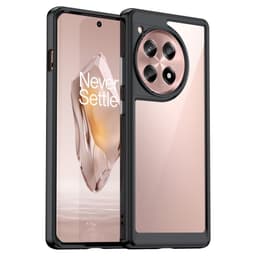 SKALO OnePlus 12R 5G Väri Puskurin Suojakuori - Musta