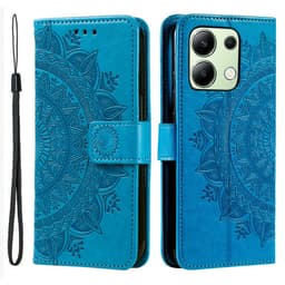 SKALO Xiaomi Redmi Note 13 4G Mandala Plånboksfodral - Blå