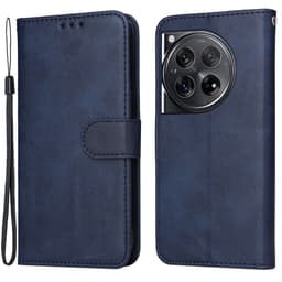 SKALO OnePlus 12 5G PU-nahkainen Lompakkokotelo - Sininen