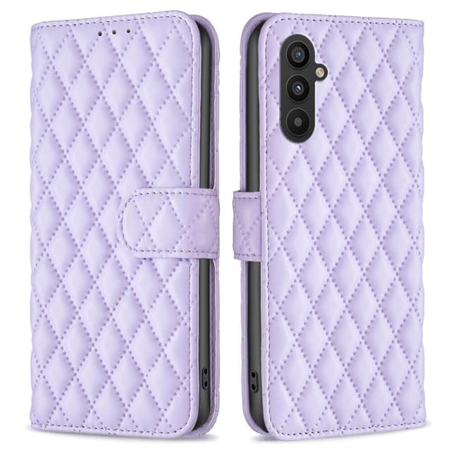 SKALO Samsung A25 5G BINFEN COLOR Quiltat Plånbok - Lila