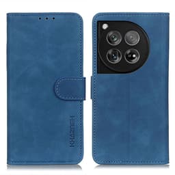 SKALO OnePlus 12 5G KHAZNEH Lompakkokotelo PU-nahasta - Sininen