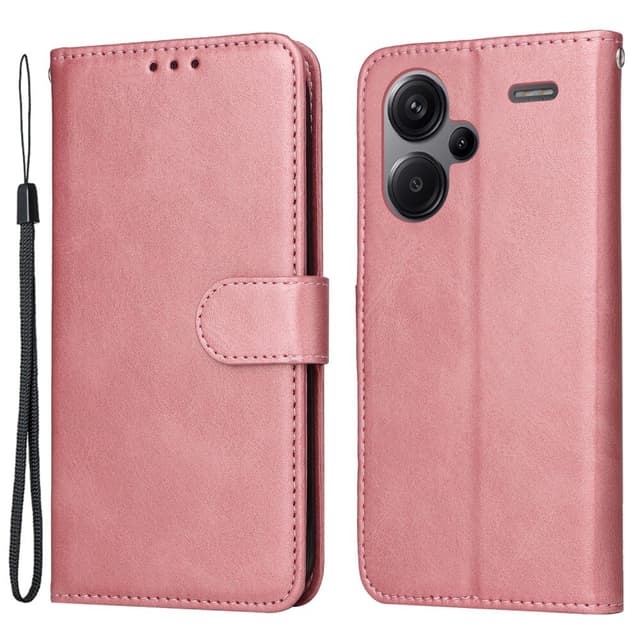 SKALO Xiaomi Redmi Note 13 Pro+ PU-nahkainen Lompakkokotelo - Pinkki