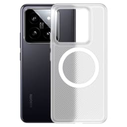 SKALO Xiaomi 14 5G Twill Magnetic Ring Cover - Hvid