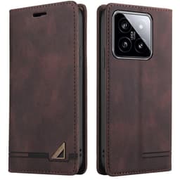 SKALO Xiaomi 14 5G GQ.UTROBE Lompakkokotelo PU-nahkaa - Ruskea