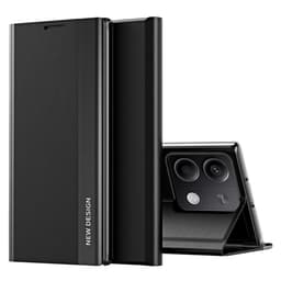 SKALO Xiaomi Redmi Note 13 Pro 5G Ultraslim PU læderetui - Sort