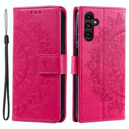 SKALO Samsung A25 5G Mandala Plånboksfodral - Cerise