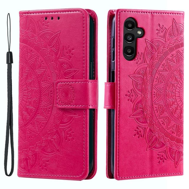 SKALO Samsung A25 5G Mandala Plånboksfodral - Cerise