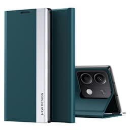 SKALO Xiaomi Redmi Note 13 Pro 5G Ultraslim PU-Läder Fodral - Grön