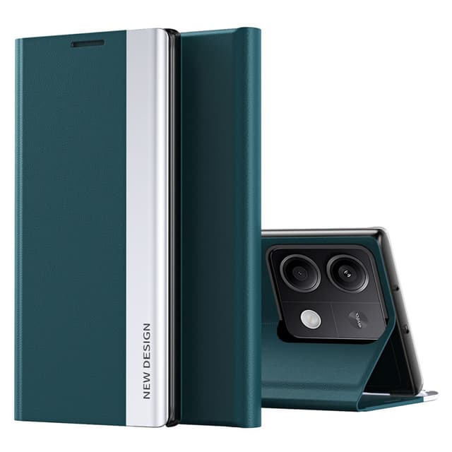 SKALO Xiaomi Redmi Note 13 Pro 5G Ultraslim PU-Läder Fodral - Grön