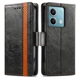 SKALO Xiaomi Redmi Note 13 5G CASENEO 002 Series Premium PU-nahkalompakko - Musta