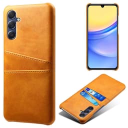 SKALO Samsung A15 5G PU-læder Cover med Pung - Brun