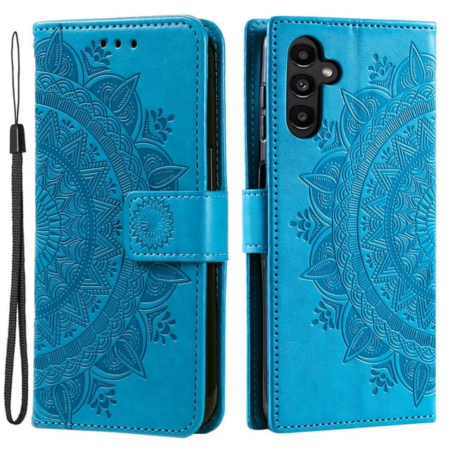 SKALO Samsung A15 4G Mandala Flip Cover - Blå