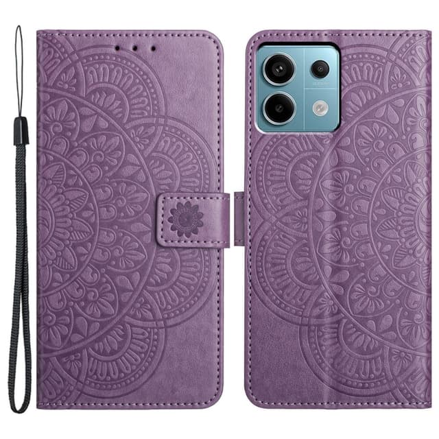 SKALO Xiaomi Redmi Note 13 Pro 5G Mandala Plånboksfodral - Lila