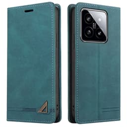 SKALO Xiaomi 14 5G GQ.UTROBE Lompakkokotelo PU-nahkaa - Sininen