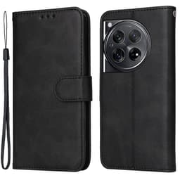 SKALO OnePlus 12 5G PU-læder Pungetui - Sort