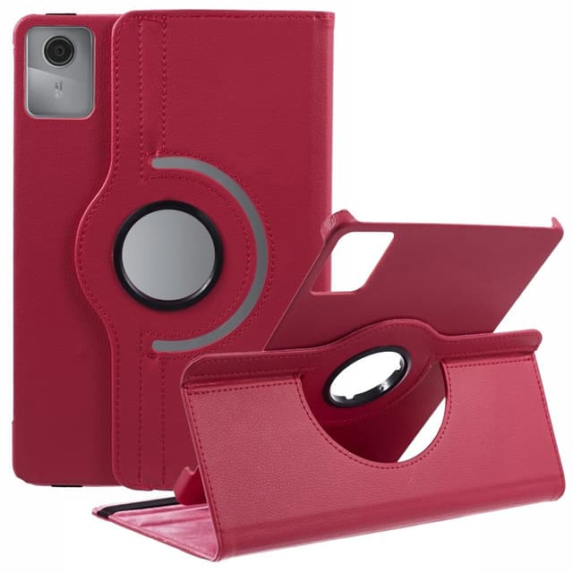 SKALO Lenovo Tab M11 360 Litchi Fodral - Cerise