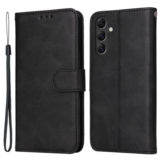 SKALO Samsung A15 5G PU-Läder Plånboksfodral - Svart