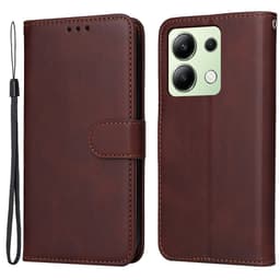 SKALO Xiaomi Redmi Note 13 4G PU-Läder Plånboksfodral - Brun