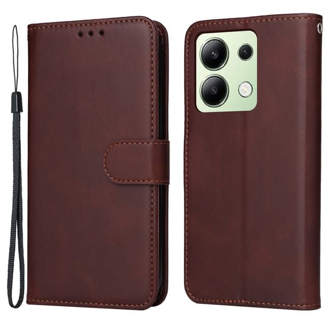 SKALO Xiaomi Redmi Note 13 4G PU-Läder Plånboksfodral - Brun