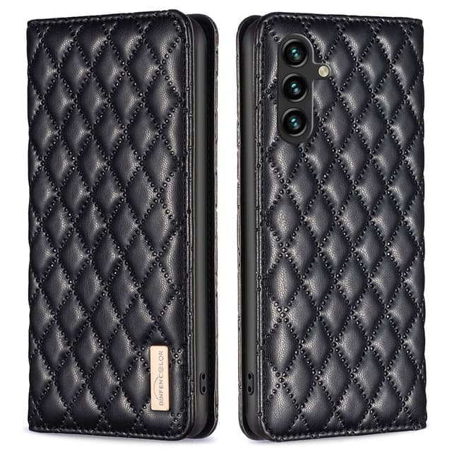 SKALO Samsung A15 4G BINFEN COLOR Big Wallet Quilted Flip Cover - Sort