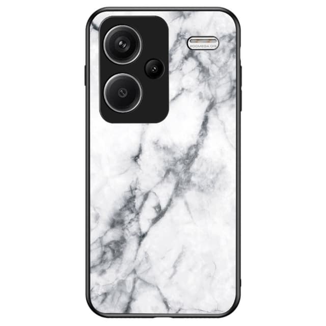 SKALO Xiaomi Redmi Note 13 Pro+ Marmor hærdet glas TPU Cover - #1