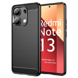 SKALO Xiaomi Redmi Note 13 4G Armor Carbon Stöttåligt TPU-skal - Svart