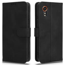 SKALO Samsung Xcover 7 Matt PU-læderpungetui - Sort