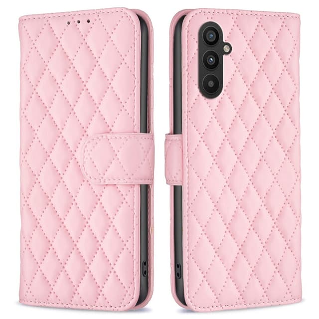 SKALO Samsung A25 5G BINFEN COLOR Quiltat Plånbok - Rosa