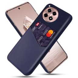 SKALO OnePlus 12R 5G Premium PU-Läder Korthållare Skal - Blå