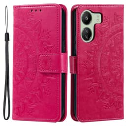 SKALO Xiaomi Redmi 13C 4G Mandala Plånboksfodral - Cerise
