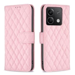 SKALO Xiaomi Redmi Note 13 4G BINFEN COLOR Tikattu Lompakko - Pinkki