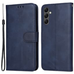 SKALO Samsung A25 5G PU-Läder Plånboksfodral - Blå