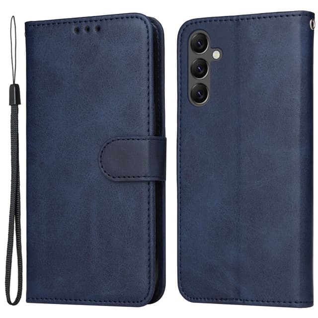 SKALO Samsung A25 5G PU-Läder Plånboksfodral - Blå